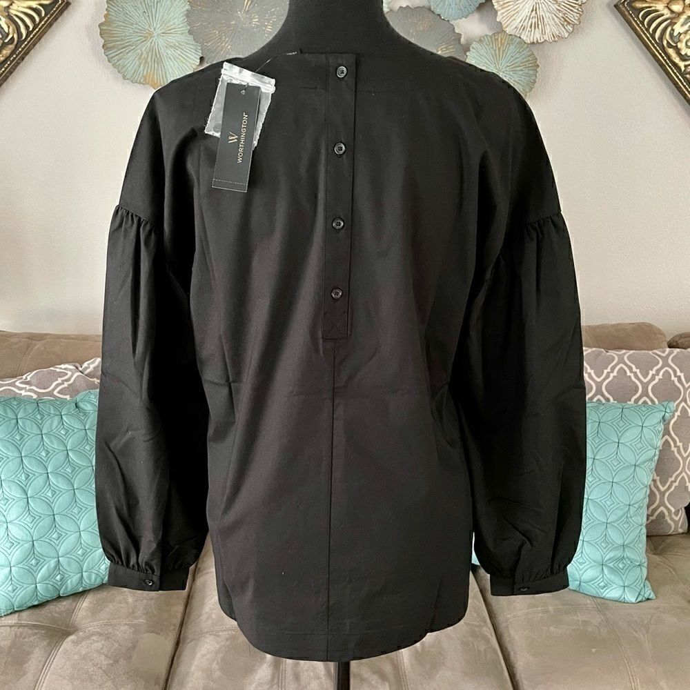 NWT Balloon Sleeve Top - Picture 2 of 4